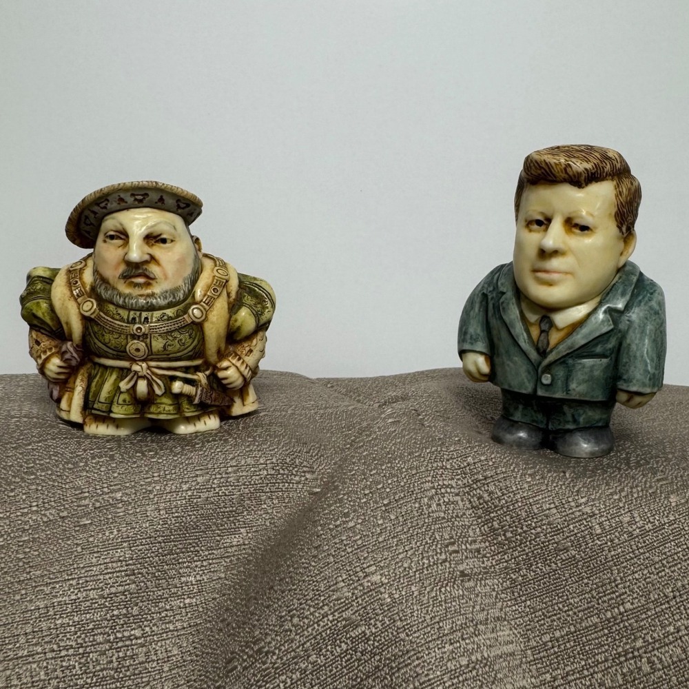 Harmony Kingdom Pot Bellys Trinket Box Set JFK Henry VIII Multi Rare Academia